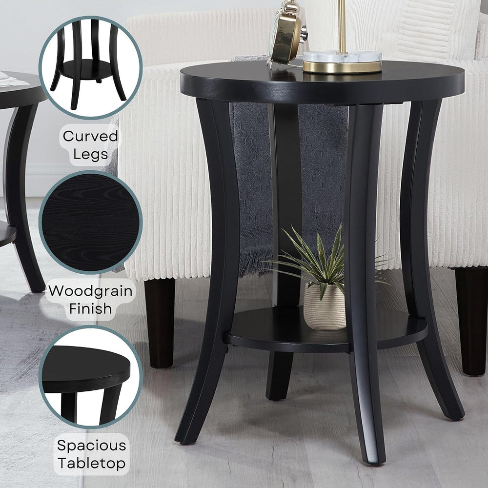 Convenience Concepts Charleston Round End Table 30" - Classic Living Roo...
