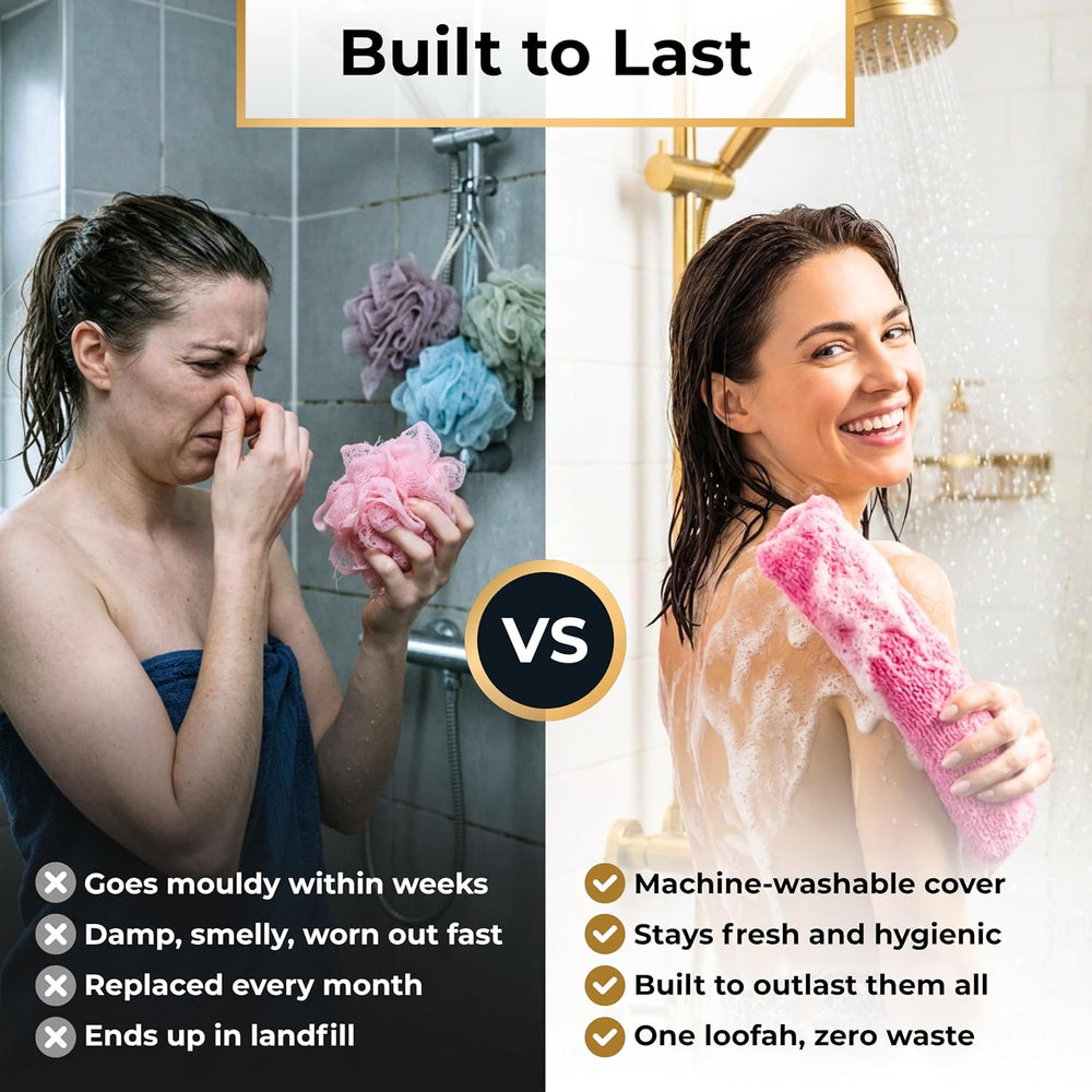 The Destiny Loofah - Patented 13-Inch Exfoliating Back & Body Scrubber fo...