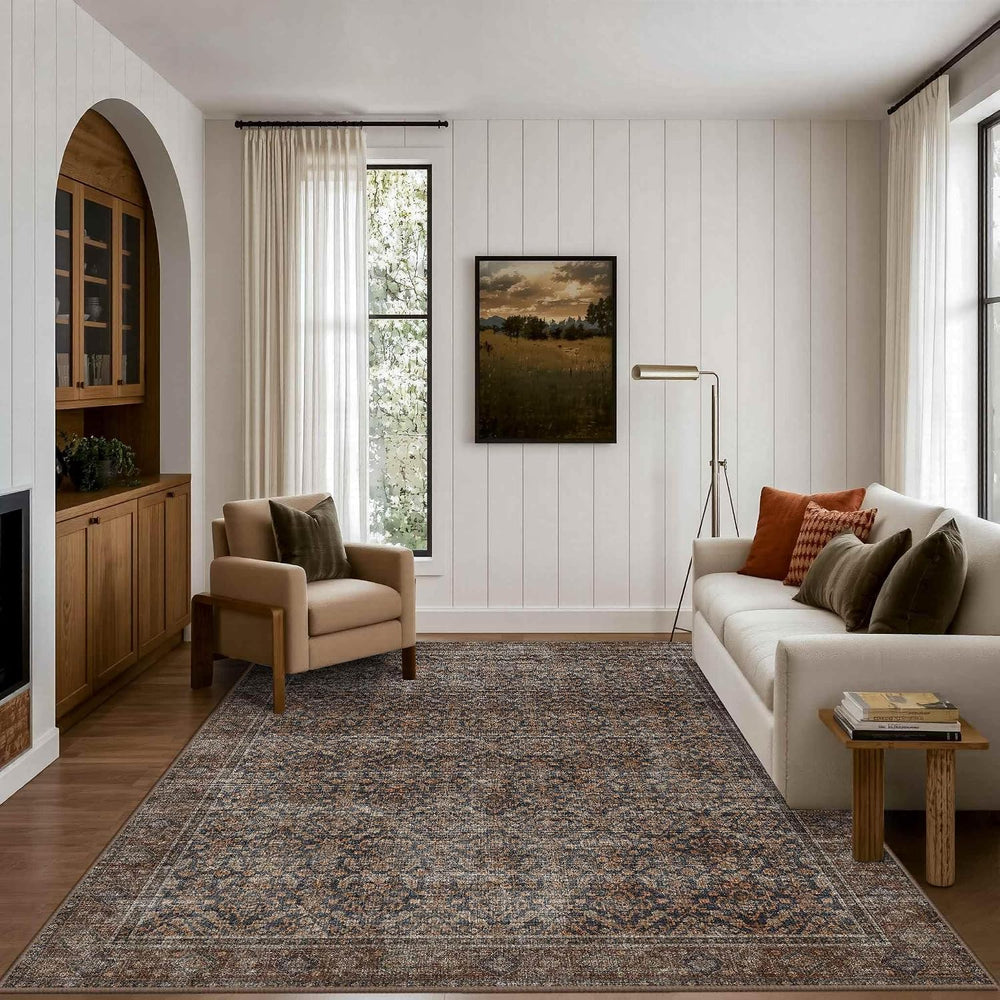 5x7 Area Rugs for Living Room Bedroom Vintage Washable Rug