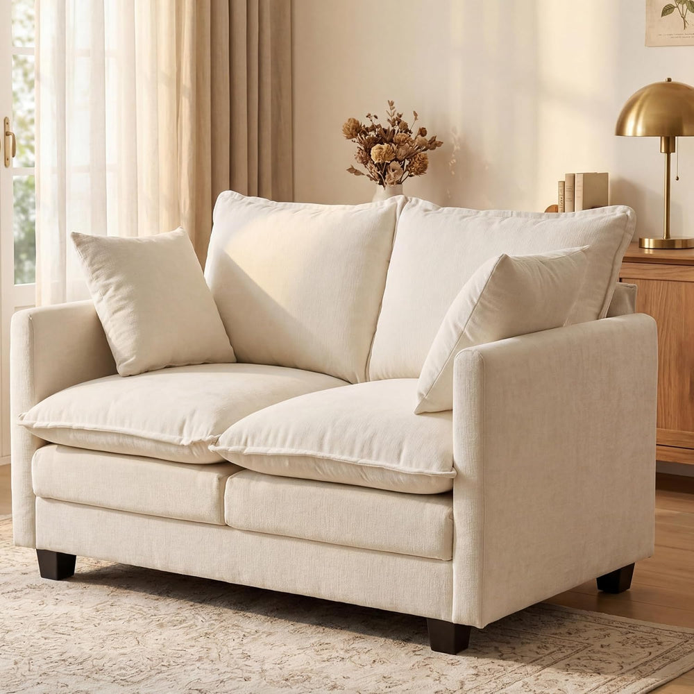KYJ Loveseat Sofa, Cloud Love Seat Couch 3 Layer Cushion for Small Spaces | 5...