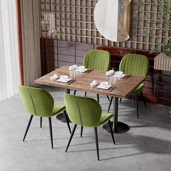 Dining Chairs Set of 2 Modern Velvet Dining Room Chairs Upholstered Dining Ch...