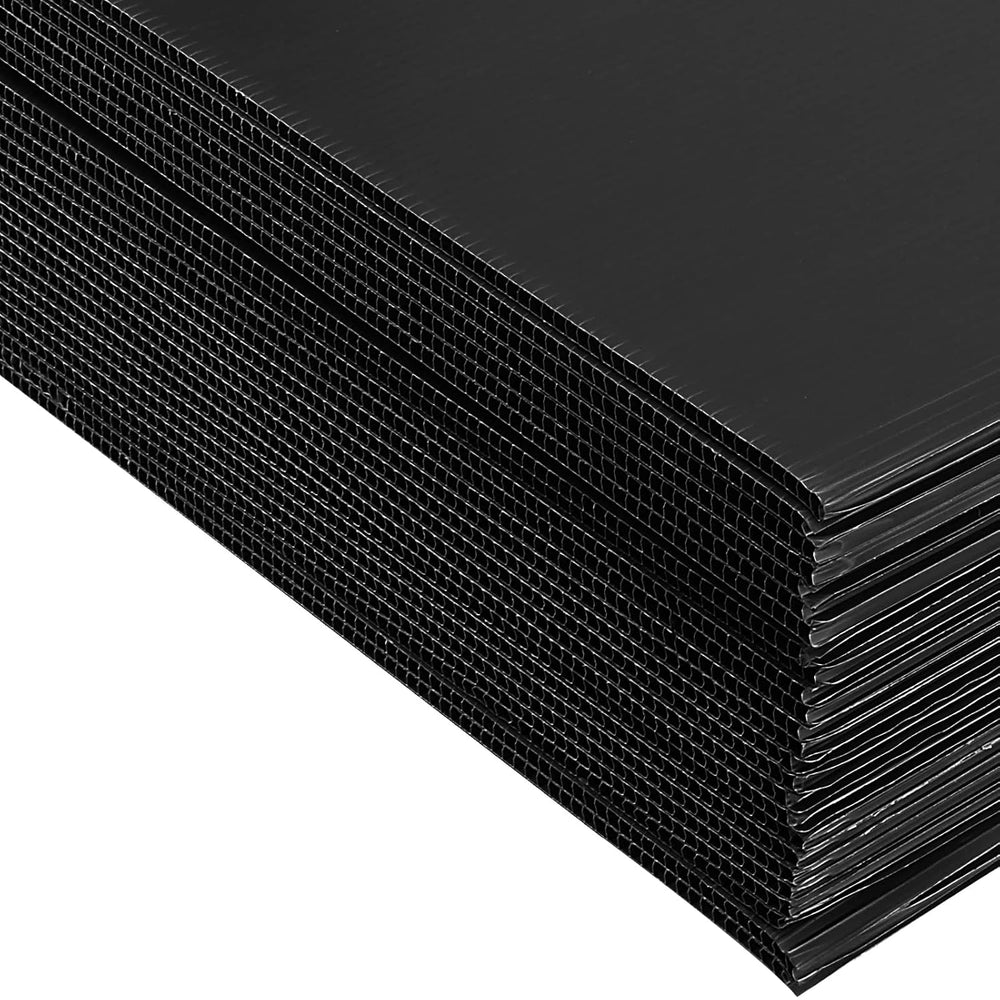 JOIKIT 24 Pack 13 x 17 Inch Black Corrugated Plastic Sheets, Waterproof Corru...