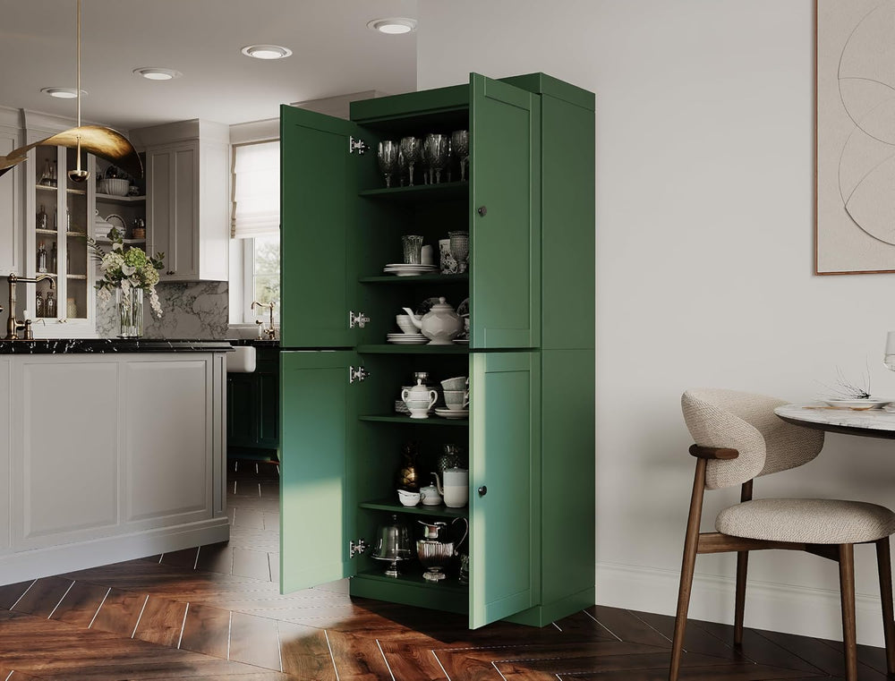 Palace Imports Solid Wood Kitchen Pantry Cabinet - 71.5" Tall x 32"...