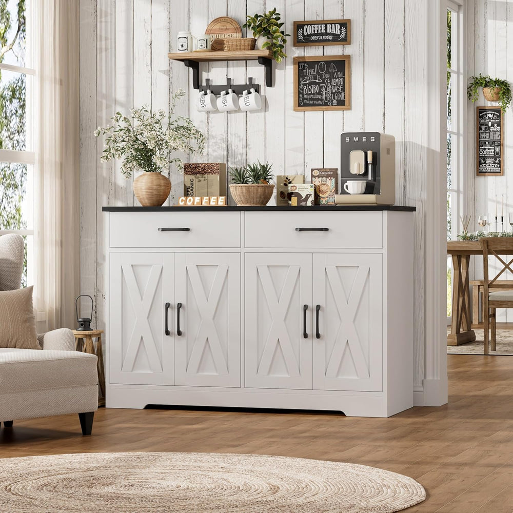 HOSTACK Buffet Cabinet with Storage, 47.2" Kitchen Sideboard Buffet with...