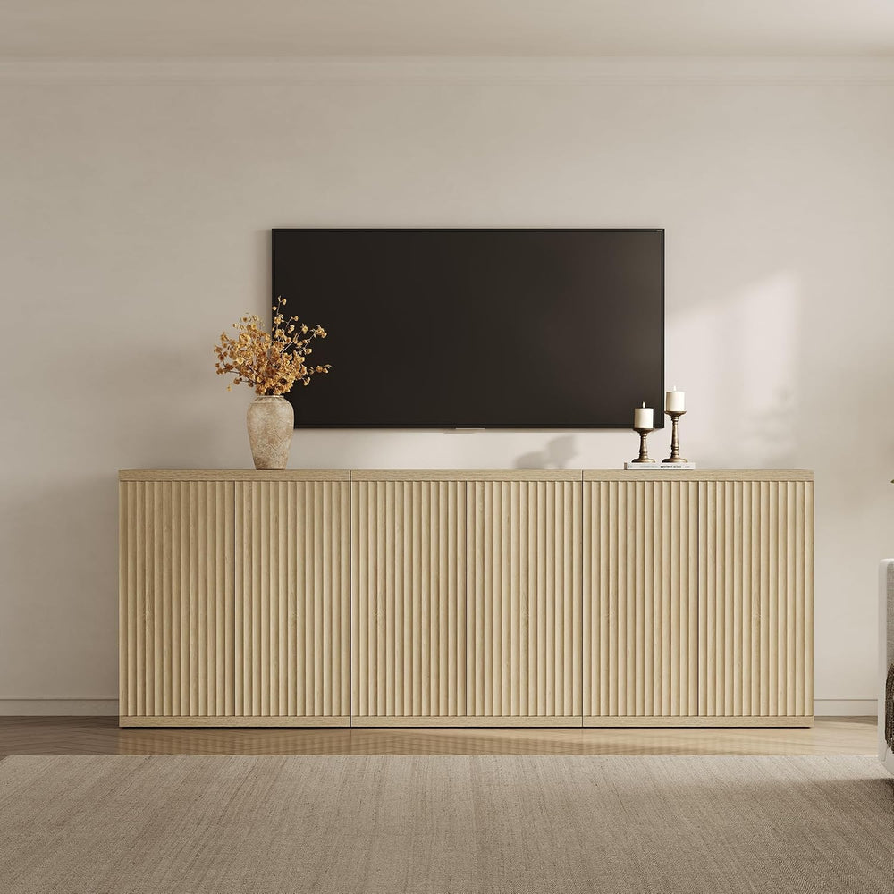 SICOTAS Buffet Cabinet with Storage Accent Sideboard Modern Credenza with Doo...