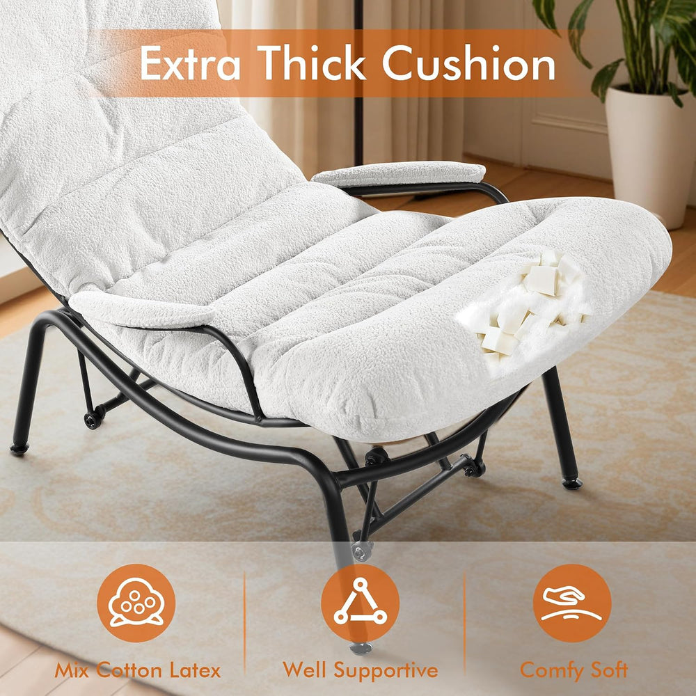 HOOOWOOO Cozy Rocking Chair,Chaise Lounge Chair Indoor,Accent Chair with Otto...