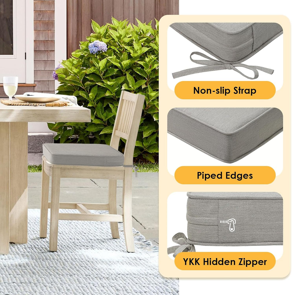 Outdoor Sunbrella Square Corner Seat Cushion, 19"x19"x3", Set ...