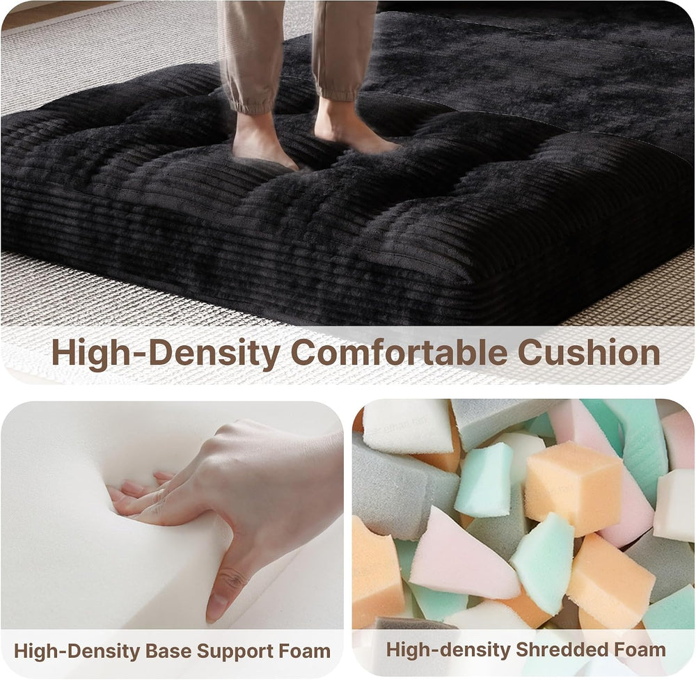 Gizoon Couch Bed Small Floor Couch 59" Convertible Sleeper Sofa | Foldin...