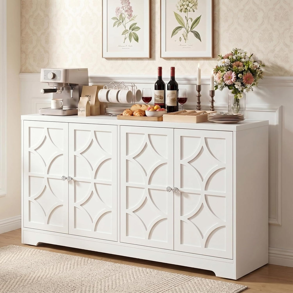 RoyalCraft Sideboard Buffet Cabinet with Storage, 56" Modern Sideboard w...