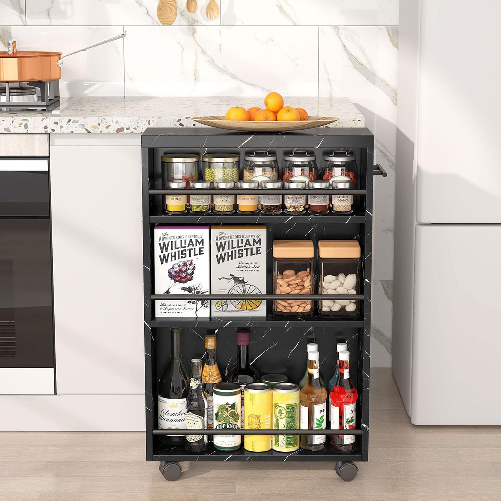 Tribesigns Slim Storage Cart, Rolling Narrow Kitchen Cart on Wheels for Small...