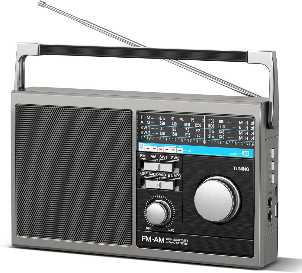 Portable AM FM Radio, Shortwave Transistor Radio with Best Reception, Battery...
