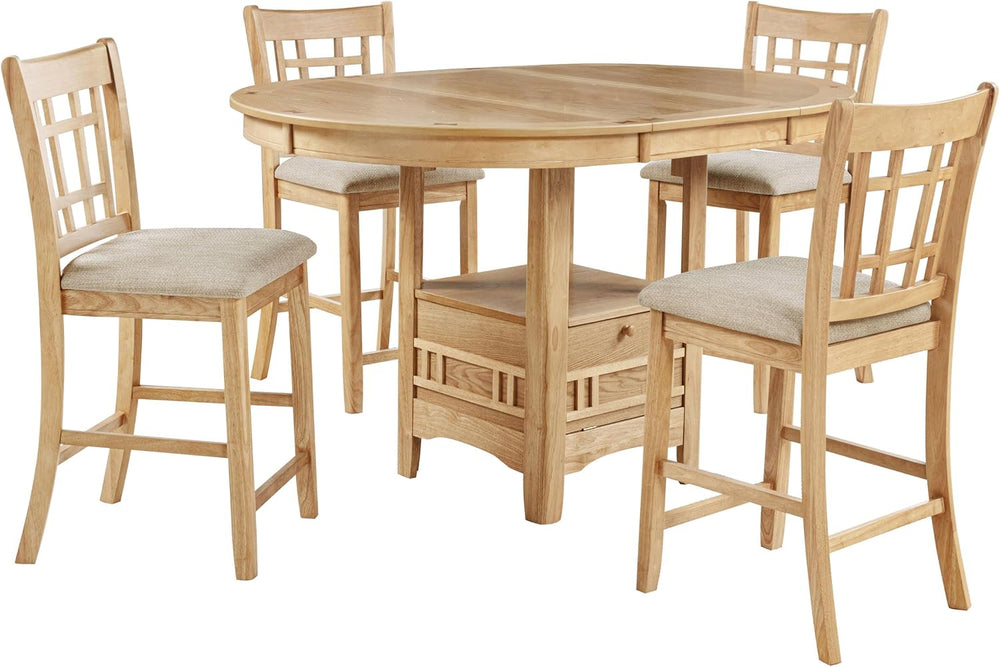 Coaster Home Furnishings - LAVON - 5-Piece Counter Height Dining Set - Oval E...