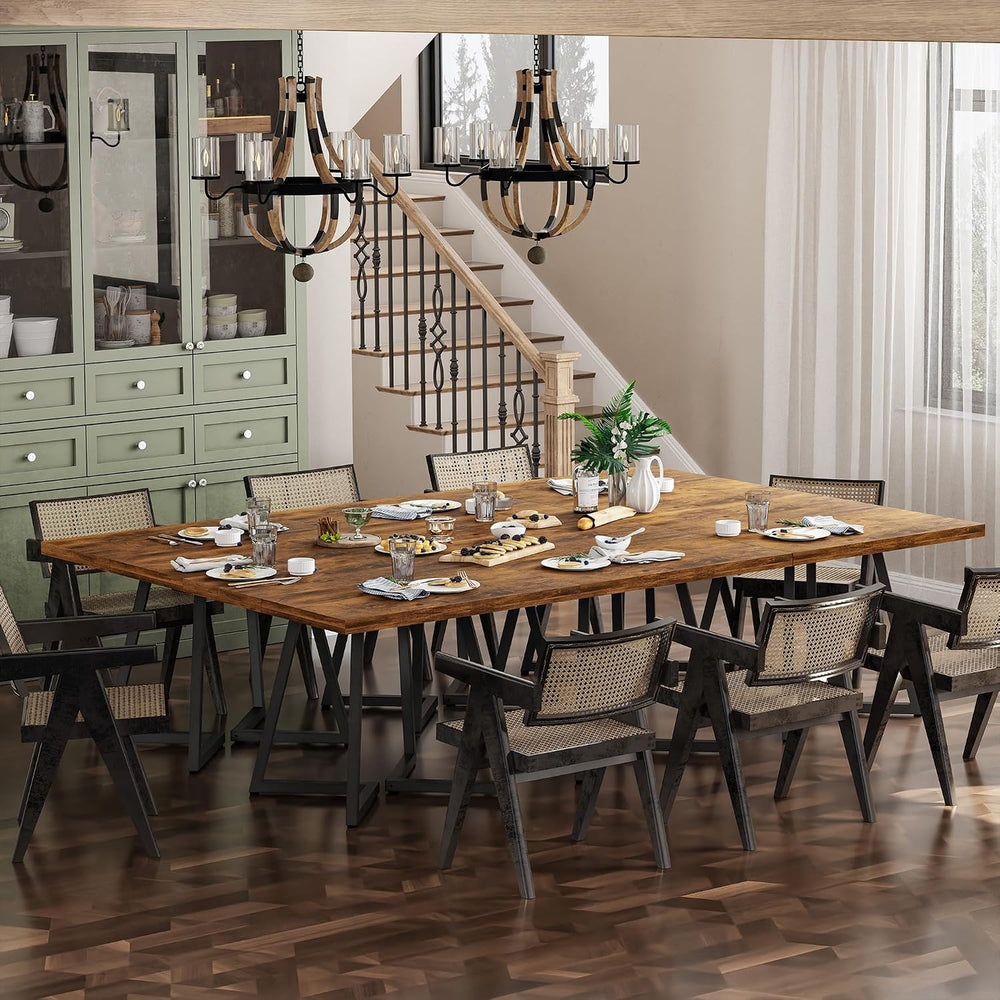 Apicizon Square Kitchen Dining Table for 2, Small Ktichen Table with Metal Ba...