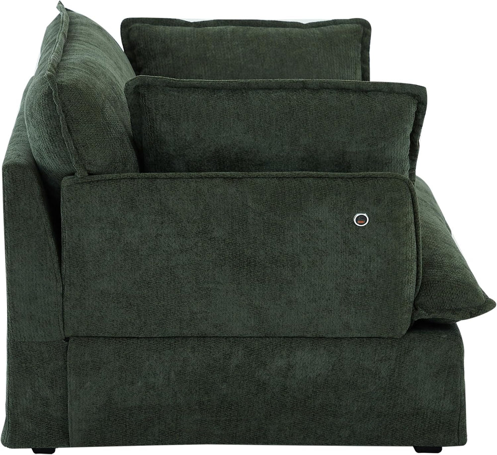 ERYE 47" Chenille Upholstered Accent Chair Wide Seat Armchair for Living...