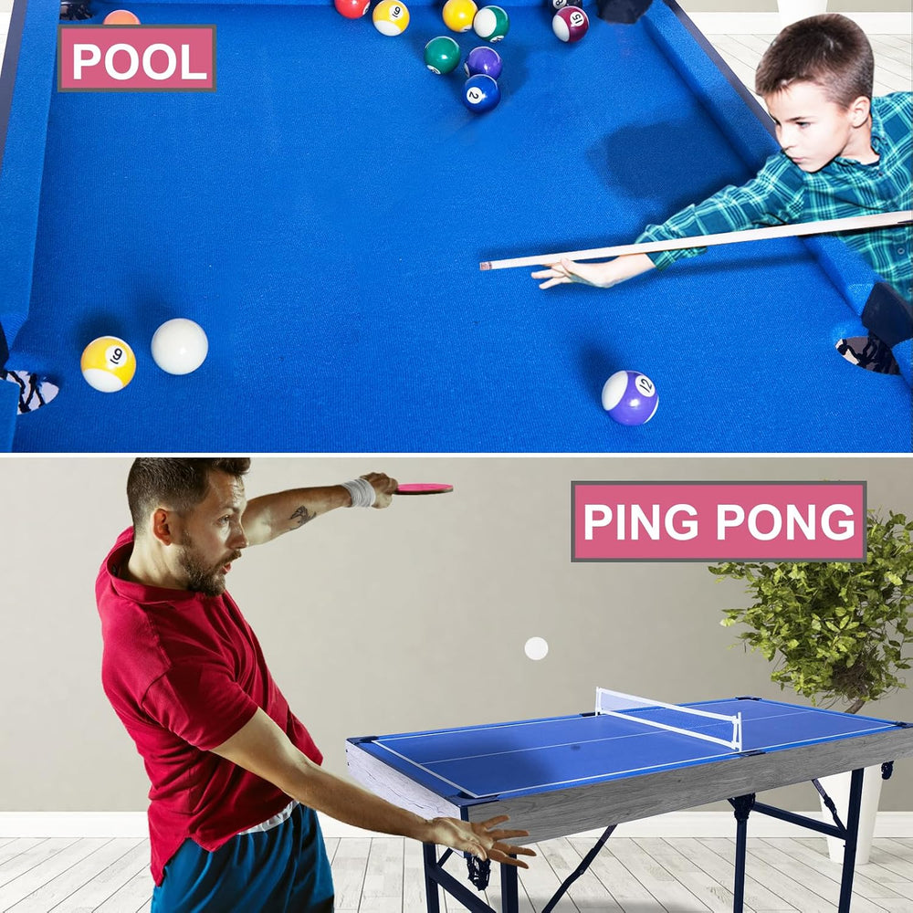 5in1 Multi-fuction Games Table,Folding Multi Game Combination Table Set with ...