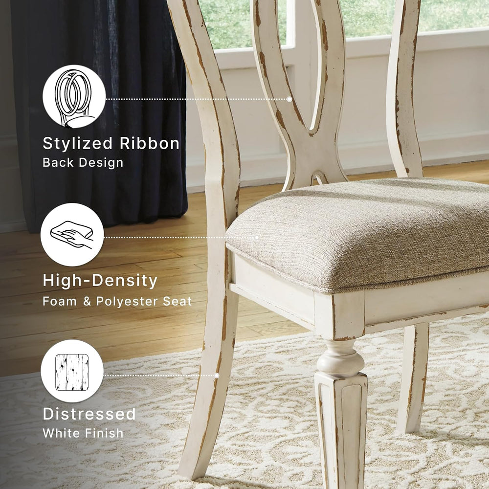 Signature Design by Ashley Realyn Dining Chairs, Set of 2, French Country