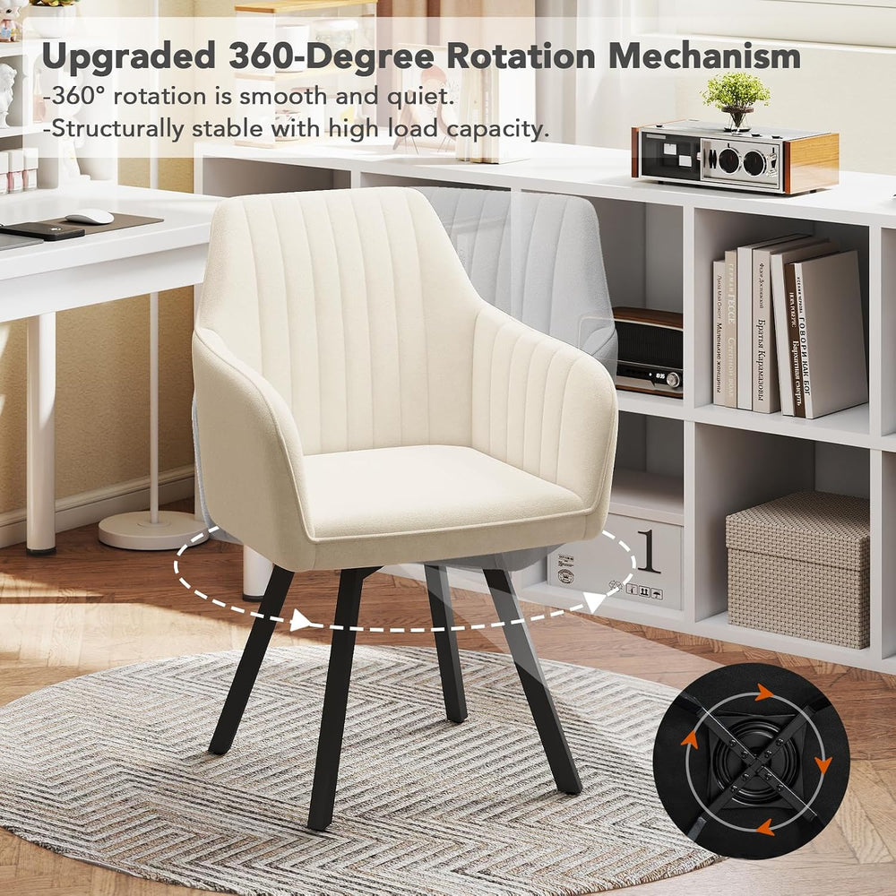 Furniliving Swivel Dining Chairs Set of 2, 360° Swivel Dining Room Chairs wit...