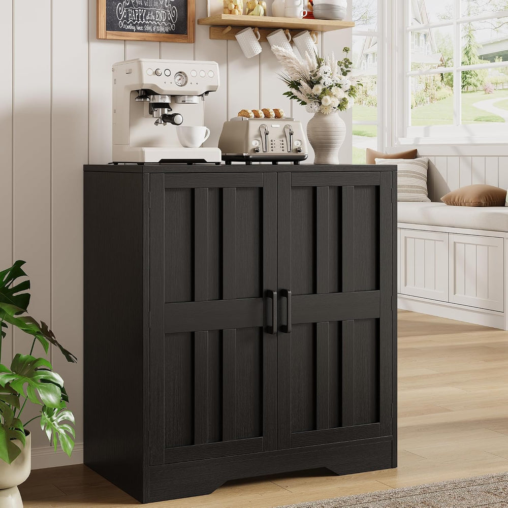 Sideboard Buffet Cabinet, Modern Farmhouse Kitchen Storage Cabinet, Small Mod...