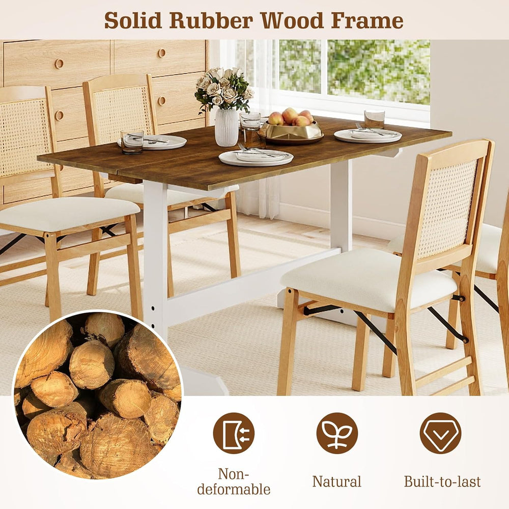 Tangkula 55 Inch Dining Table for 4-6 People, Rectangular Kitchen Table with ...