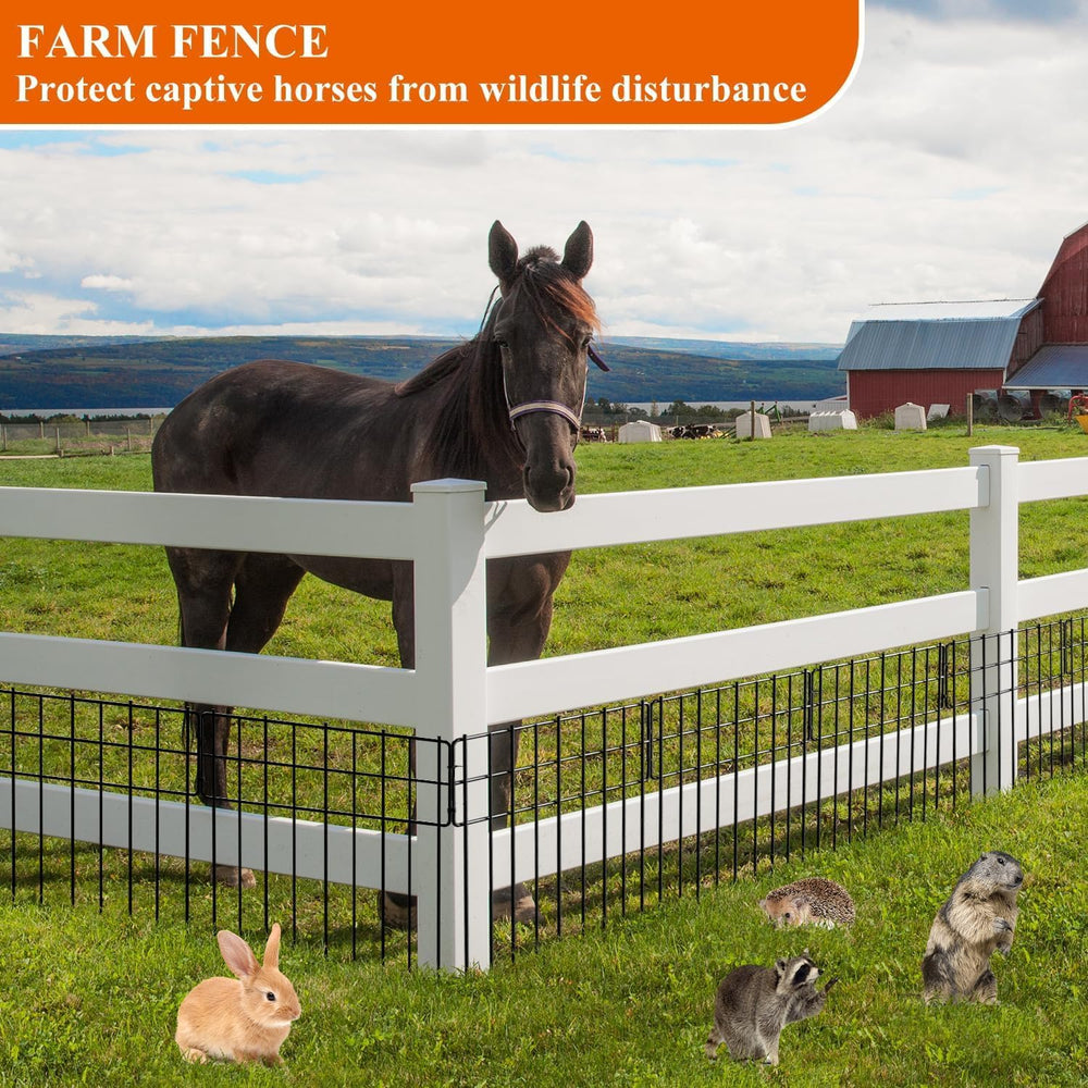 Garden Fence 26.7 FT x 17" H, Decorative Metal Border for Flower Beds