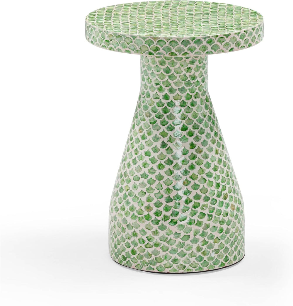 Tov Furniture Halio Green Shell Side Table
