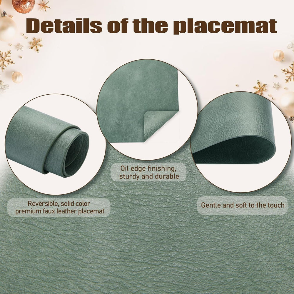UnivoColors Placemats,Heat Resistant Placemats Set of 8 Washable 12x17 Inch,W...