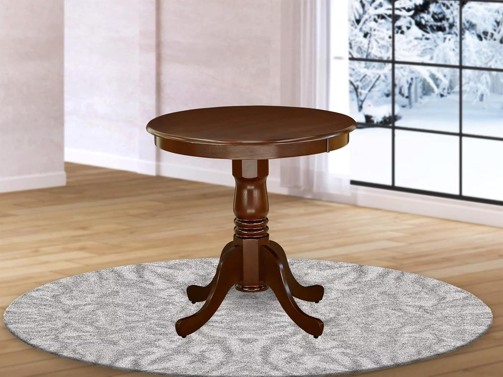 Pemberly Row Contemporary Round Rubber Wood Dining Table, 30 in x 30 in x 30 ...