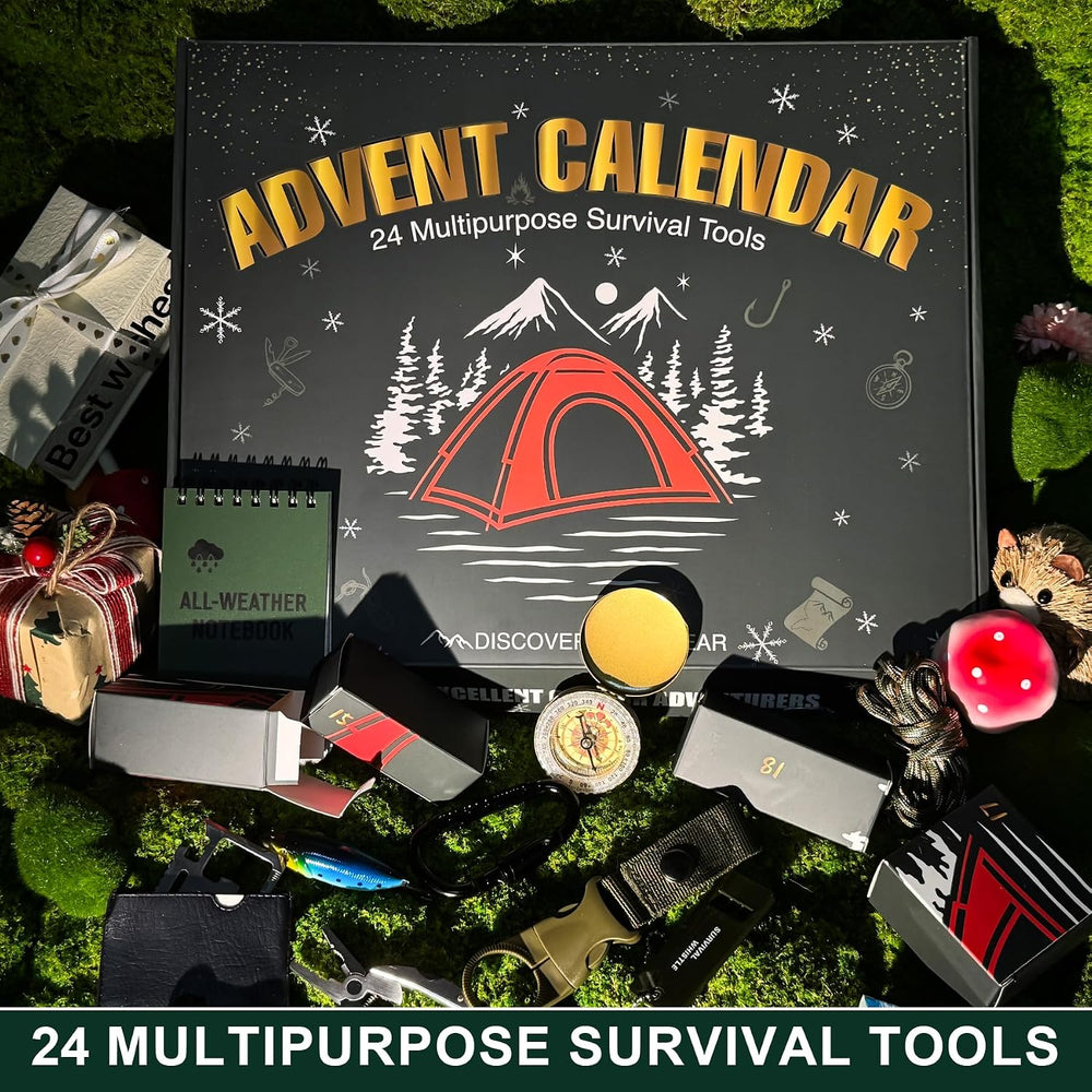 Survival Kit Advent Calendar 2026-24 Days Christmas Countdown Survival Tools ...