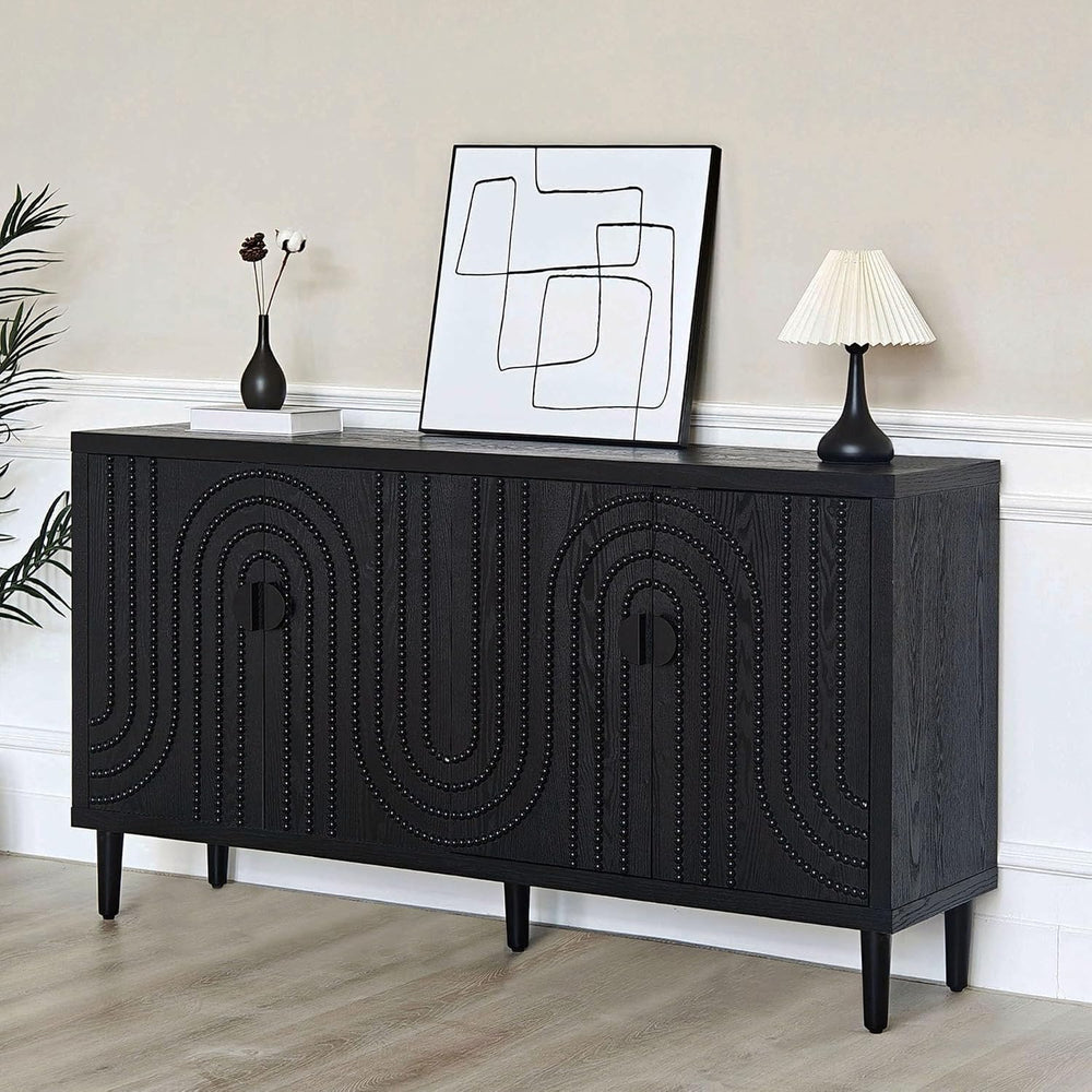 Pantry Cabinet, Modern Sideboard Cabinet, Stylish Storage Solution for Dining...