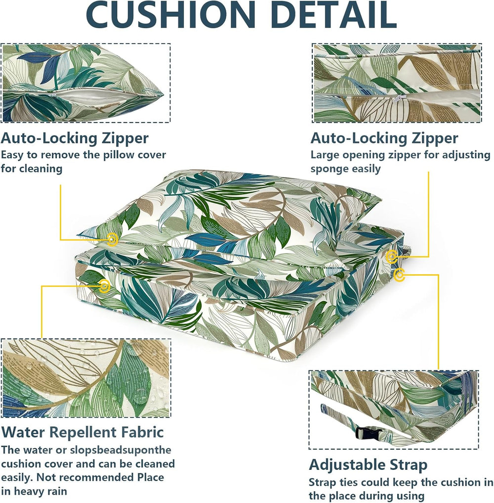 DYTXIII Outdoor Deep Seat Cushion Set, Water Repellent 22"x22" Pati...