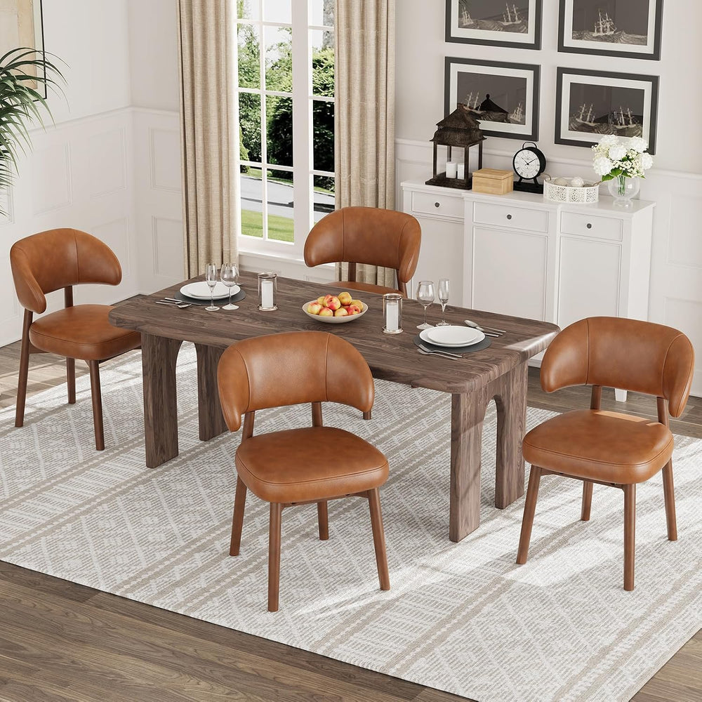 MALOL Wooden Dining Chairs Set of 6, Modern Upholstered Dining Room Kitchen S...