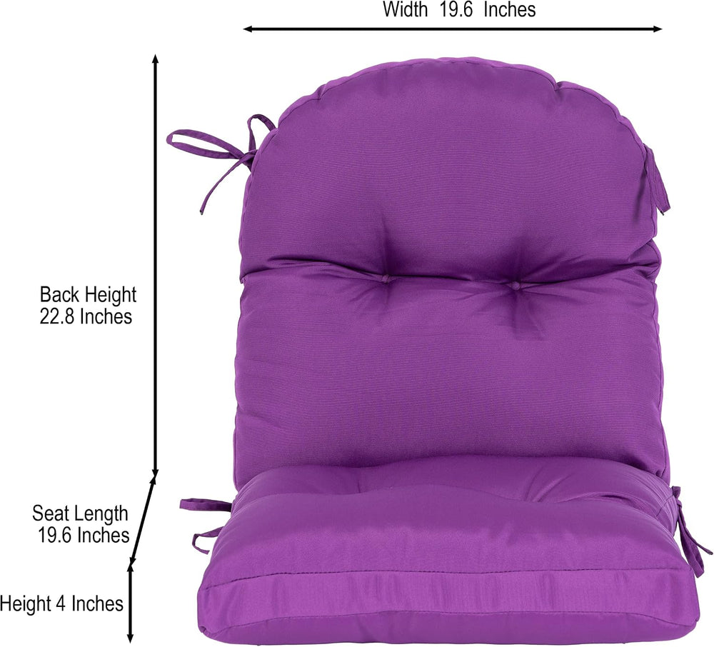 QILLOWAY Tufted Outdoor Chair Cushion Set of 4, Waterproof 43x20x4 Inch Non S...