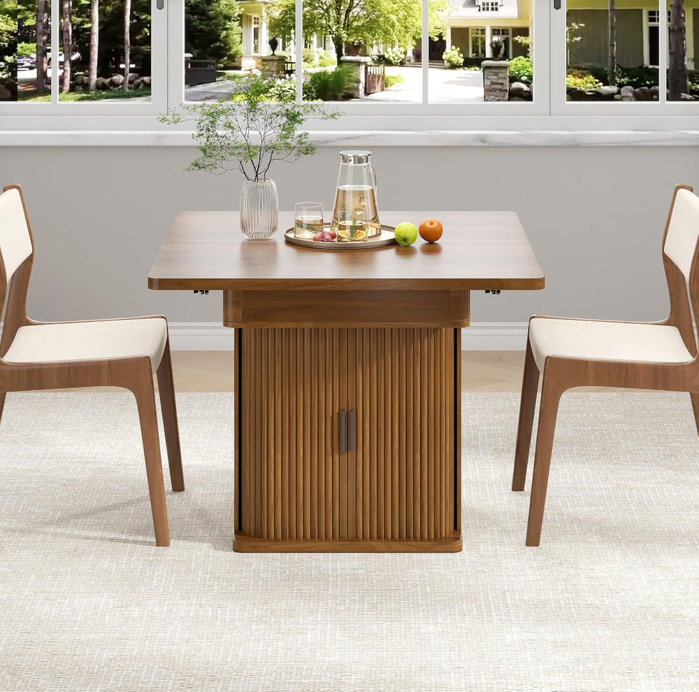 39-94 inch Extendable Dining Table for 4-10, Rectangle Expandable Long Kitche...