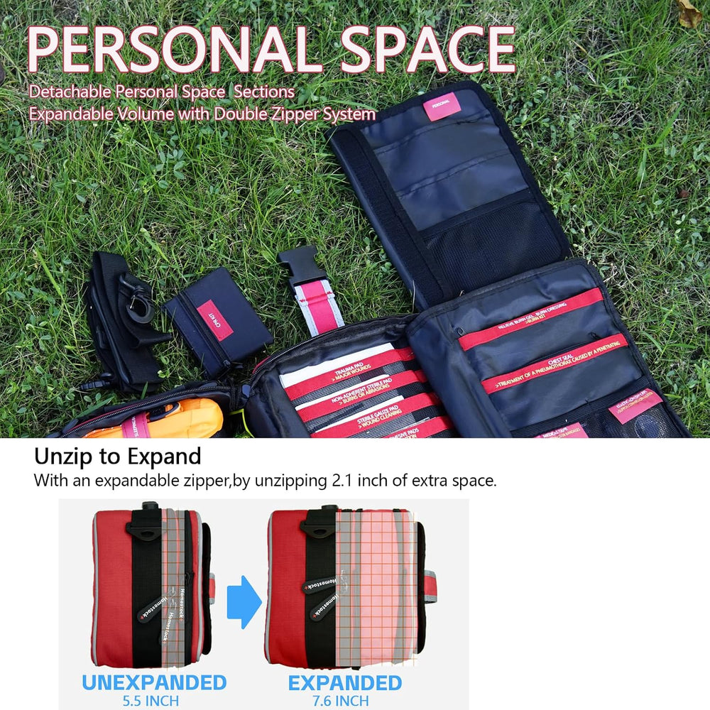Advanced Comprehensive First Aid Kit with Well Organized Labelled Compartment...