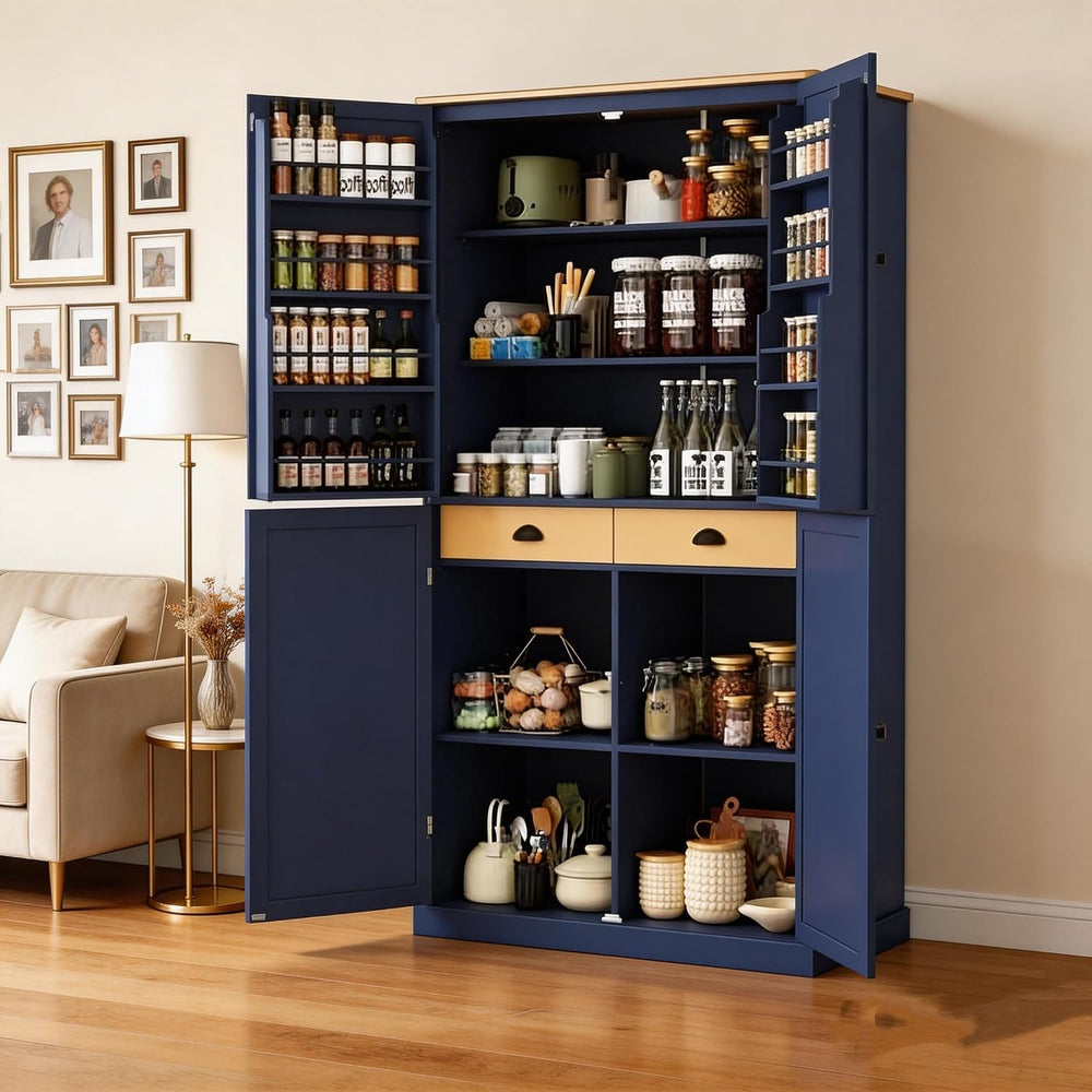 LUMISOL 71" Tall Kitchen Pantry Storage Cabinet with Doors and Shelves, ...