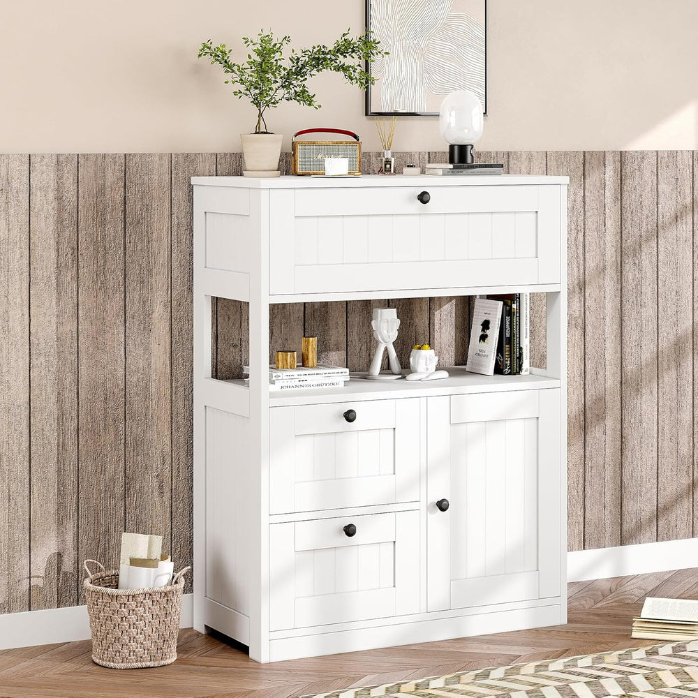 GRUSIGN Bathroom Cabinet, Modern Bathroom Floor Storage Cabinet Organizer wit...
