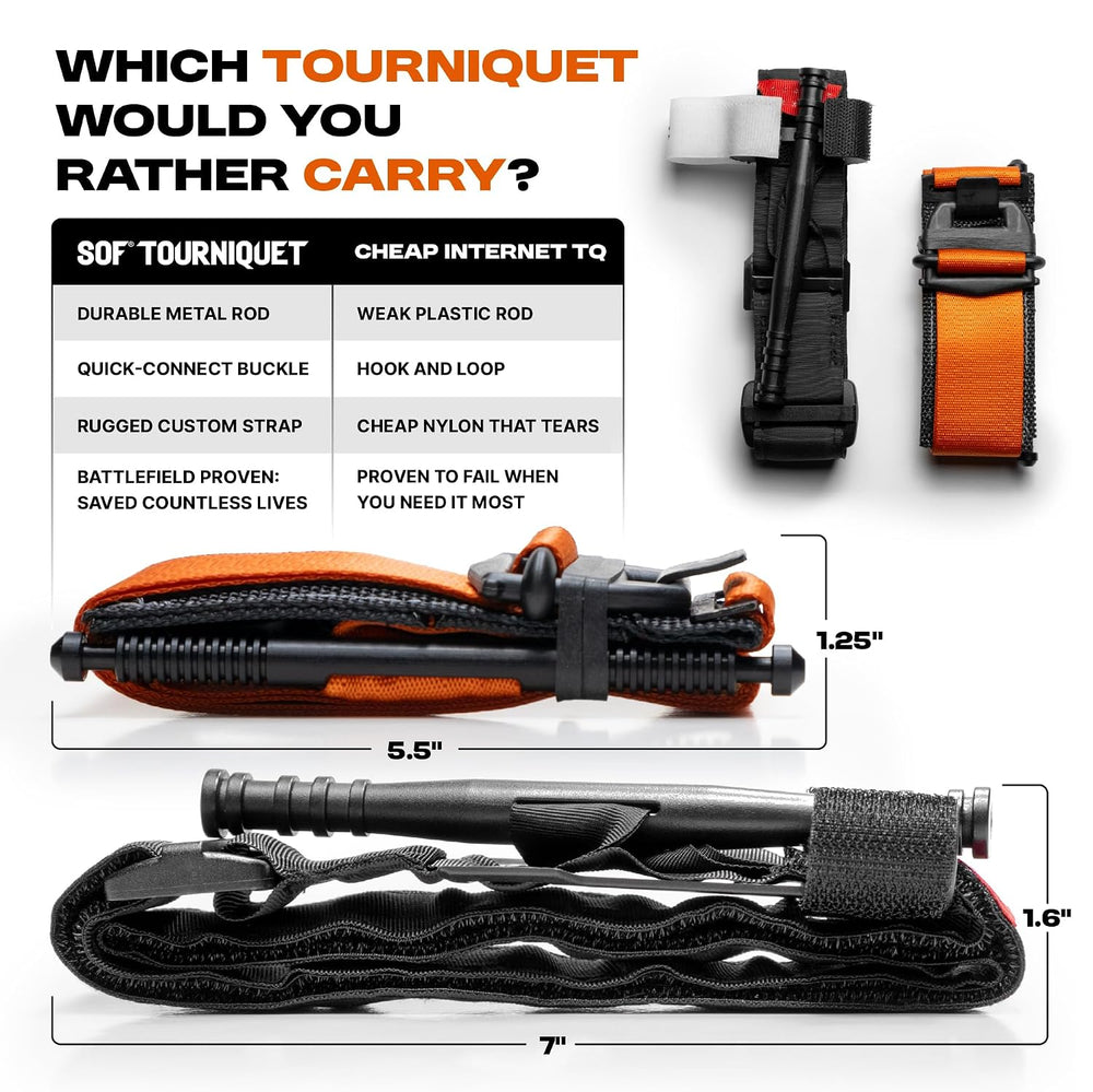 TacMed Solutions SOF Tourniquet (Generation 5) - Black, Military-Grade Tourni...