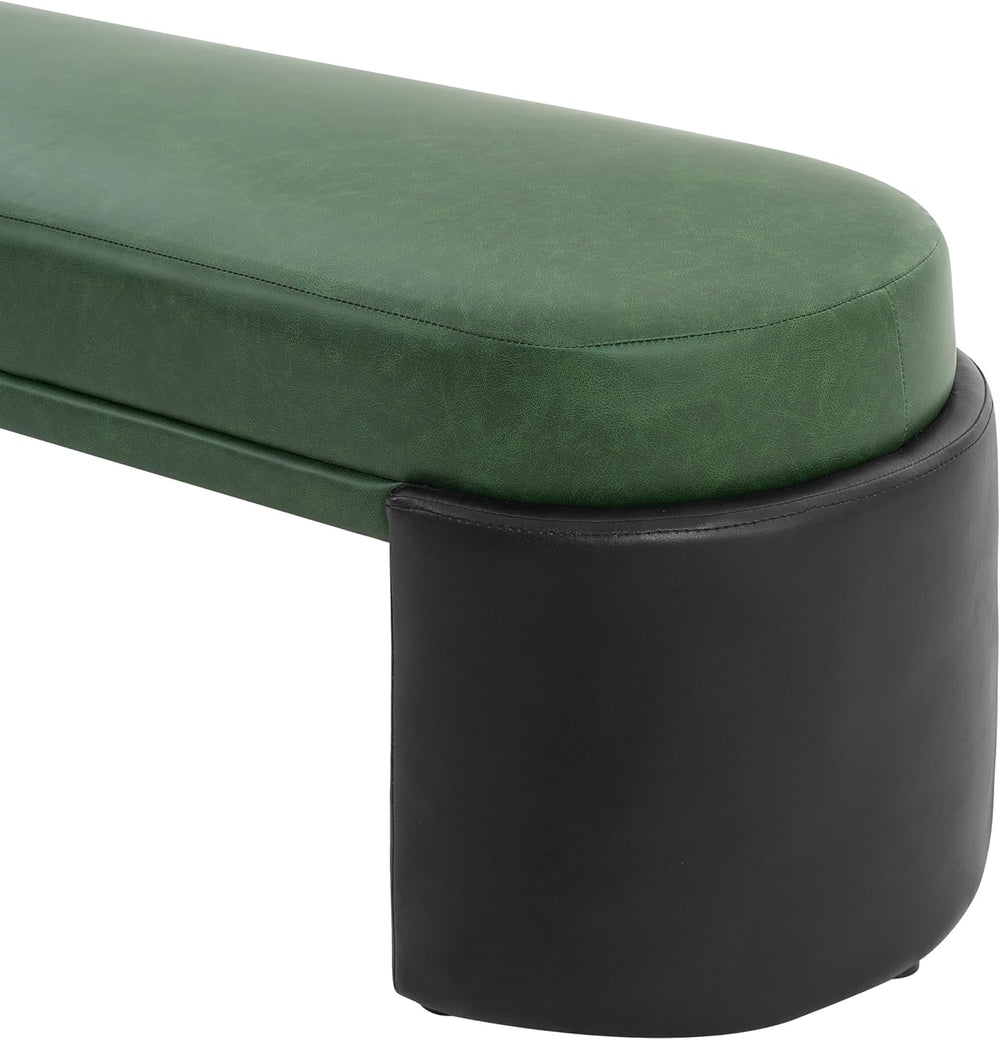 Christopher Knight Home Roland 48" Faux Leather Upholstered Dining Bench...