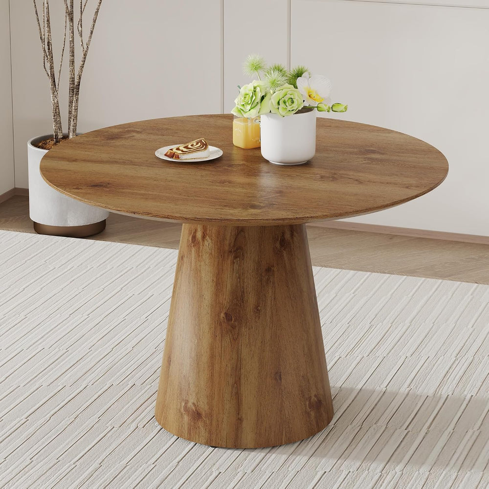 Round Dining Table for 4/6, 45 Inch Dining Room Table, Small Kitchen Table wi...
