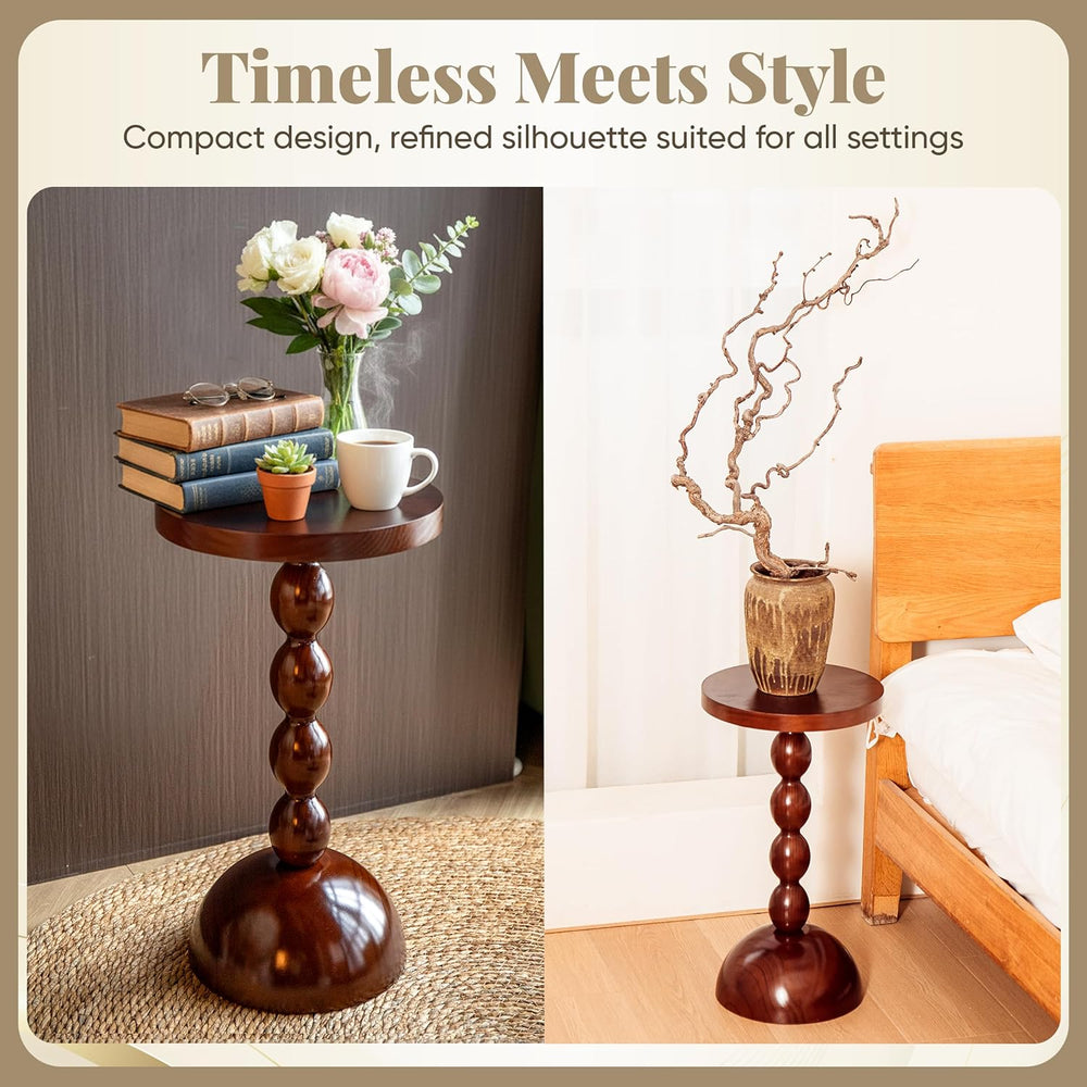 Wooden Side Table for Small Spaces, Drink Table, Mini Side Table, Little Tiny...