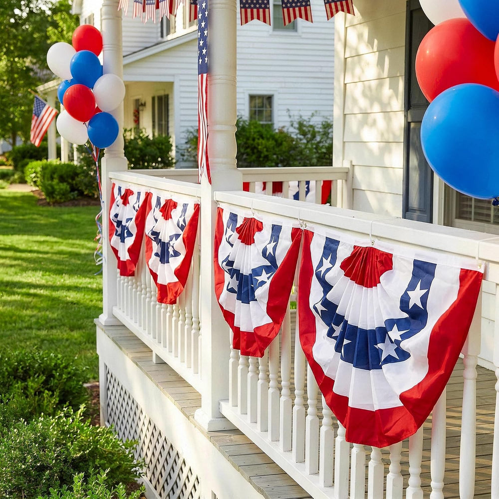 HOOSUN American Flags for Outside,Veterans Day Decorations,American Flag Bunt...