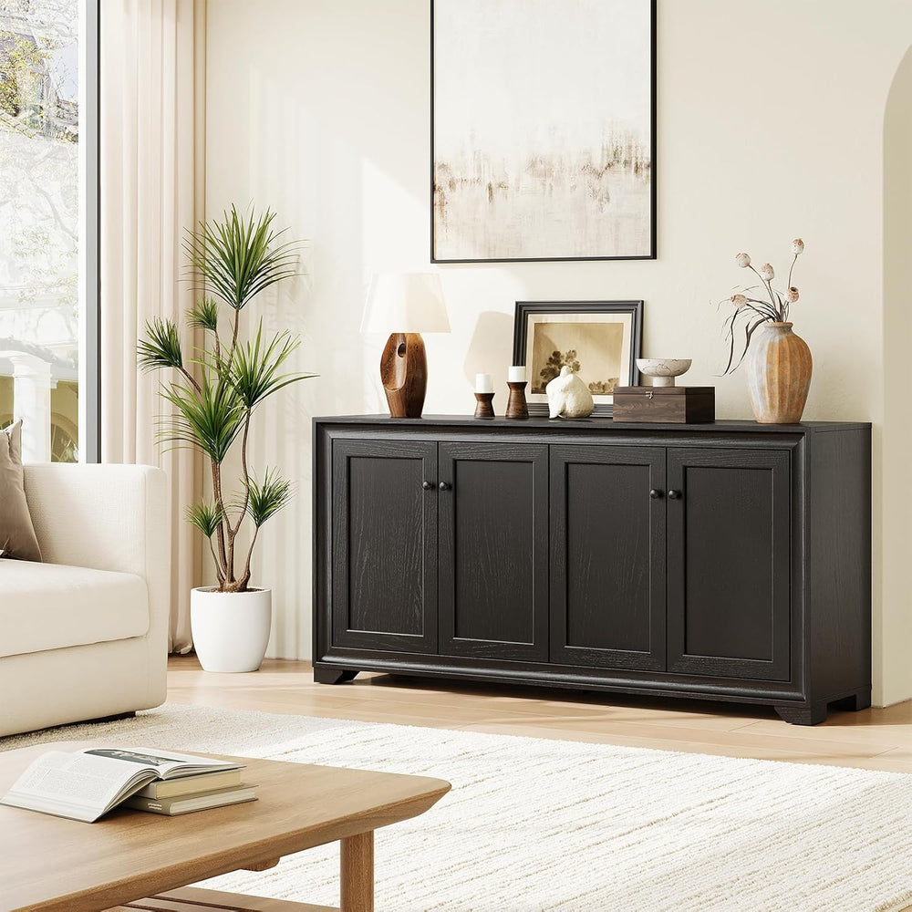 ONBRILL 60" Buffet Cabinet with Storage, 4 Doors Sideboard Buffet Cabine...