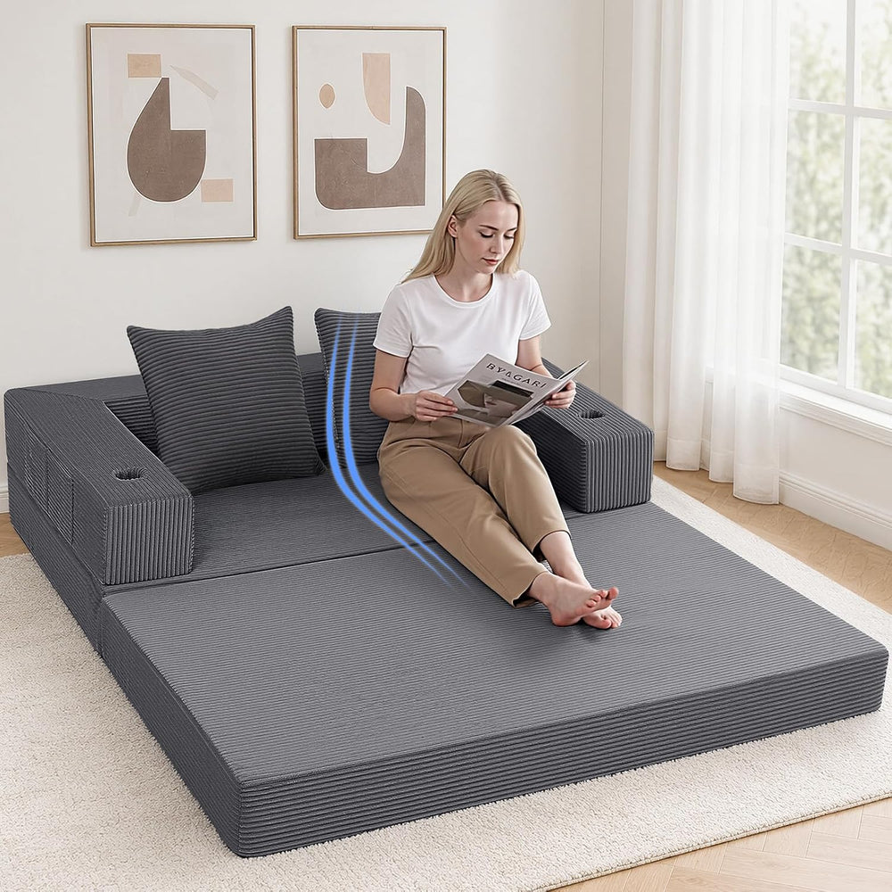 COMAX Futon Sofa Bed, Convertible Sofa Bed, Folding Couches | Low-Profile Sma...