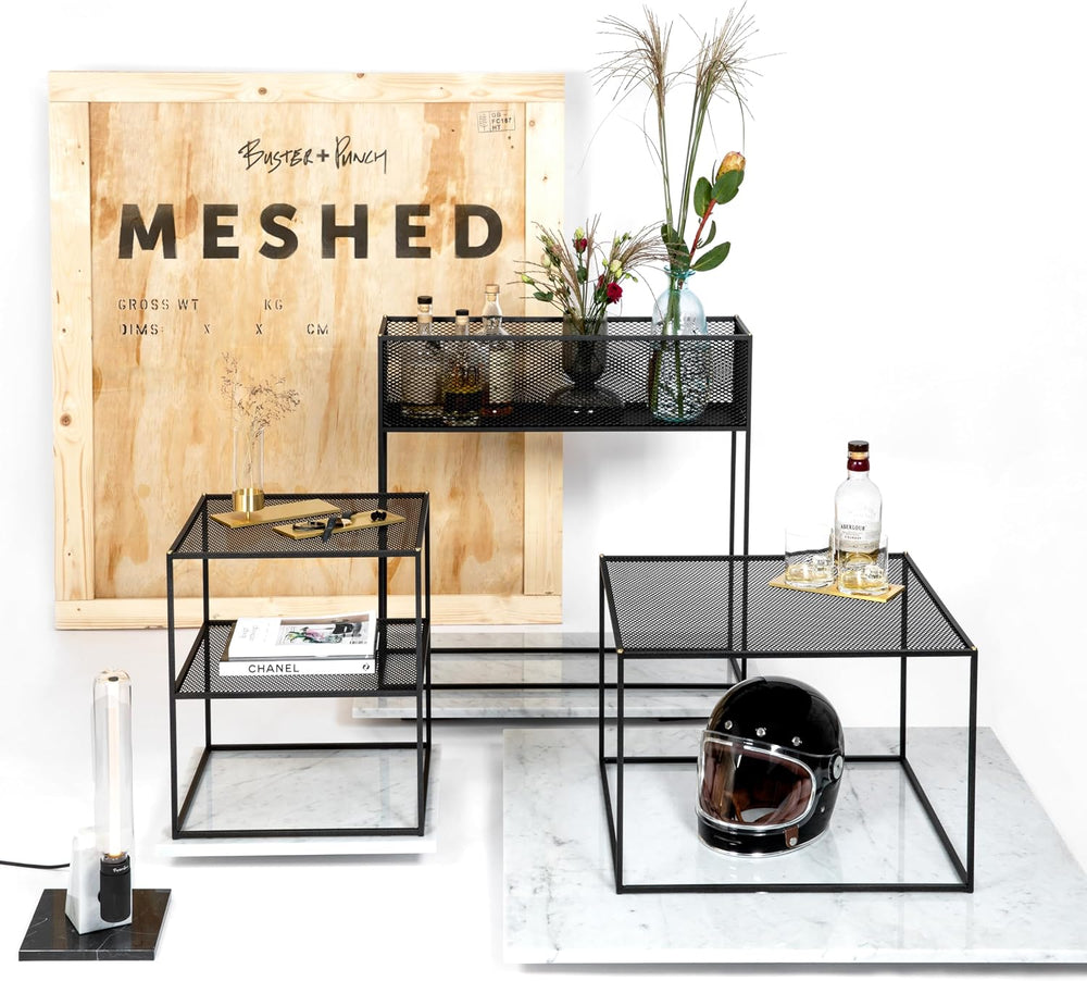 Buster and Punch Meshed Side Table 19.69 Inch Tall and 17.72 Inch Wide Fmessus