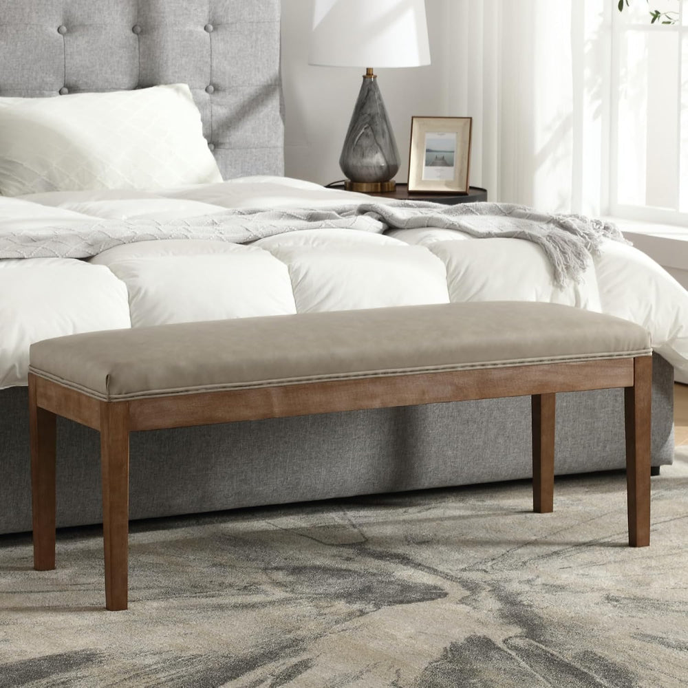 LZAREAL Upholstered Entryway Bench Modern Shoe Benches for Hallway Porch Bedr...