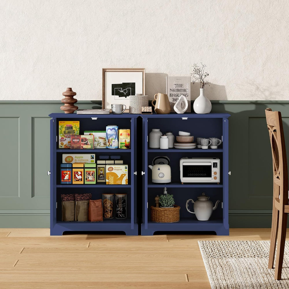 ChooChoo Bathroom Floor Cabinet with 2 Doors and Adjustable Shelves