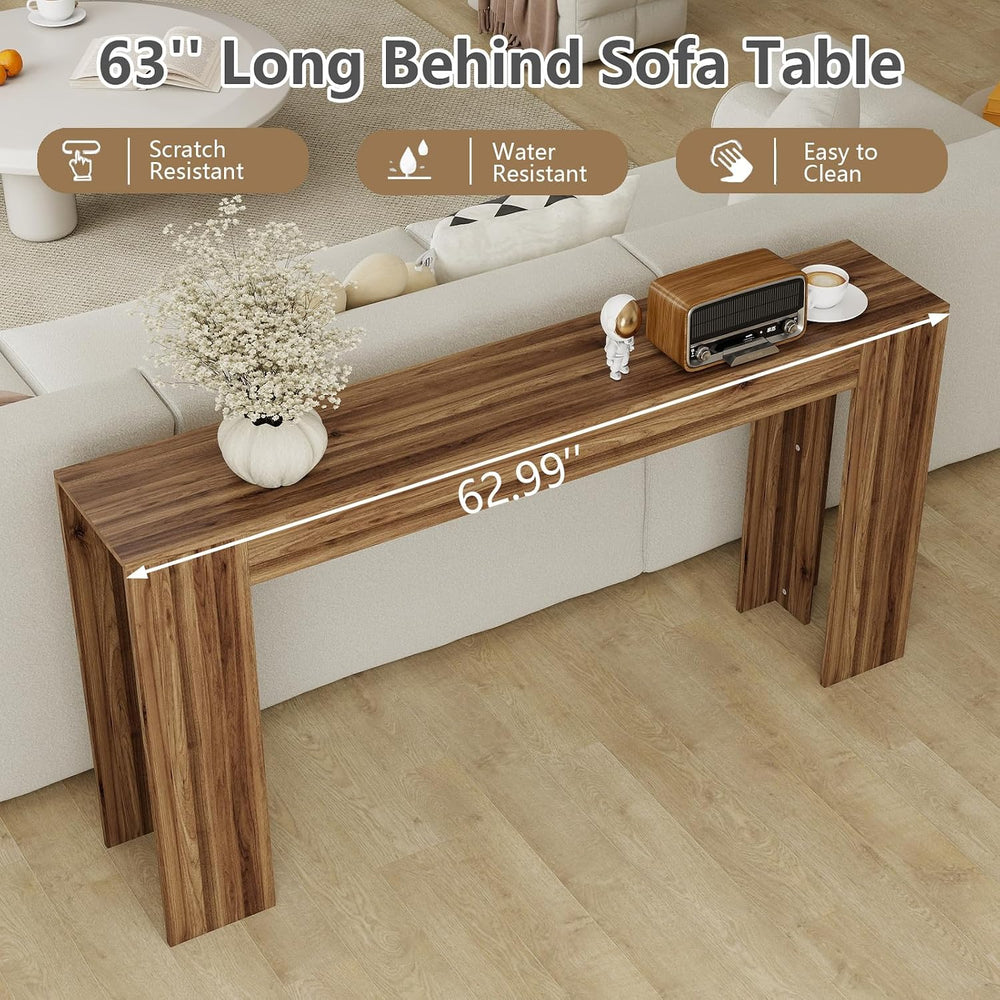 Spaco 63'' Narrow Long Console Table,Farmhouse Entryway Table Sofa Ta...