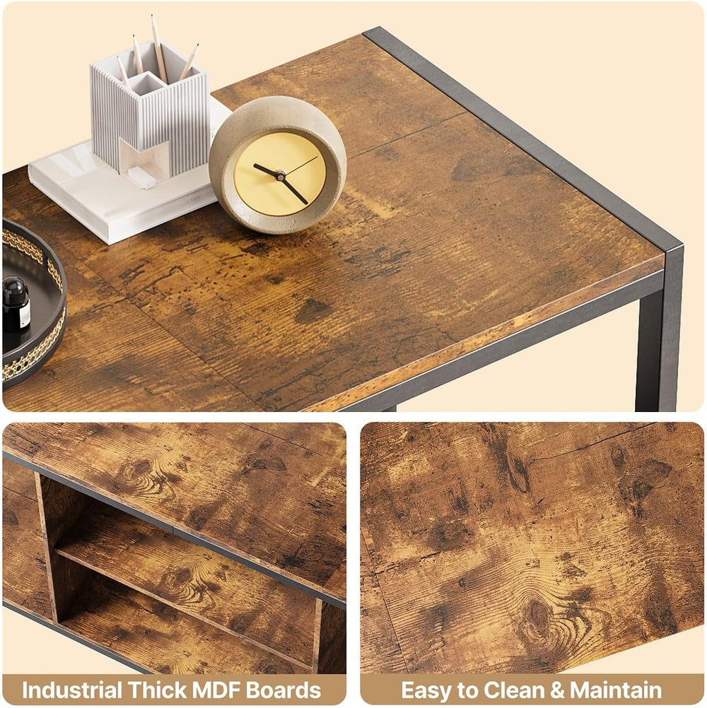 Gizoon TV Stand for 65 Inch TV, Entertainment Center, Rustic Brown | TV media...