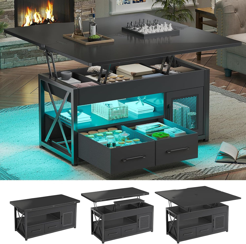 Itaar 40" Lift Top Coffee Table with Storage for Living Room, 4 in 1 Table