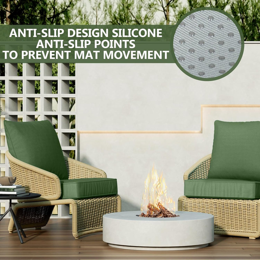 22" x 22" x 6" Outdoor Deep Seat Cushions Set - 2 Set Waterpro...